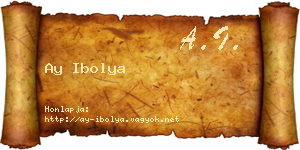 Ay Ibolya névjegykártya